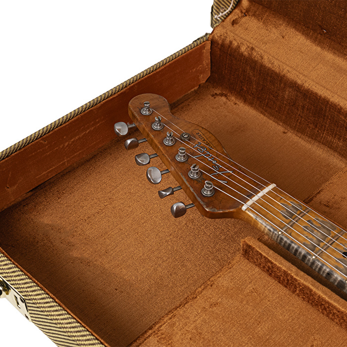 Fender Custom Shop Masterbuilt Dale Wilson 1952 Telecaster Heavy Relic Akçaağaç Klavye Smoked Butterscotch Blonde Elektro Gitar
